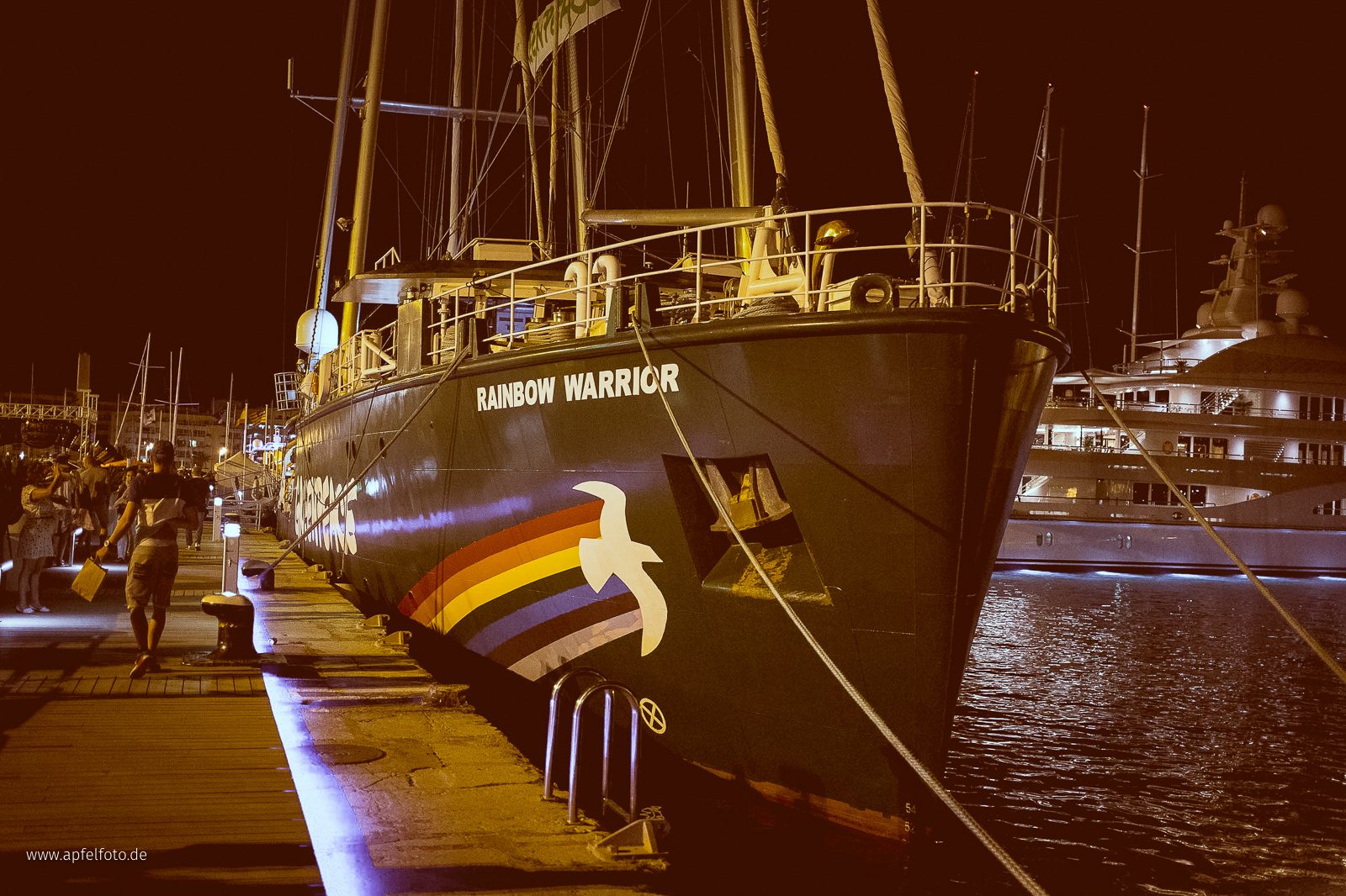 Greenpeace Rainbow Warrior in Ibiza