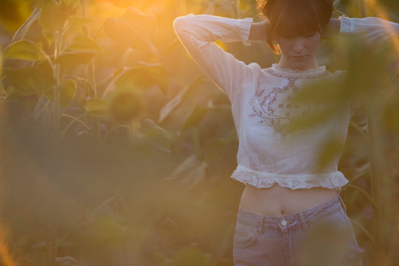 Dafna im Sonnenuntergang