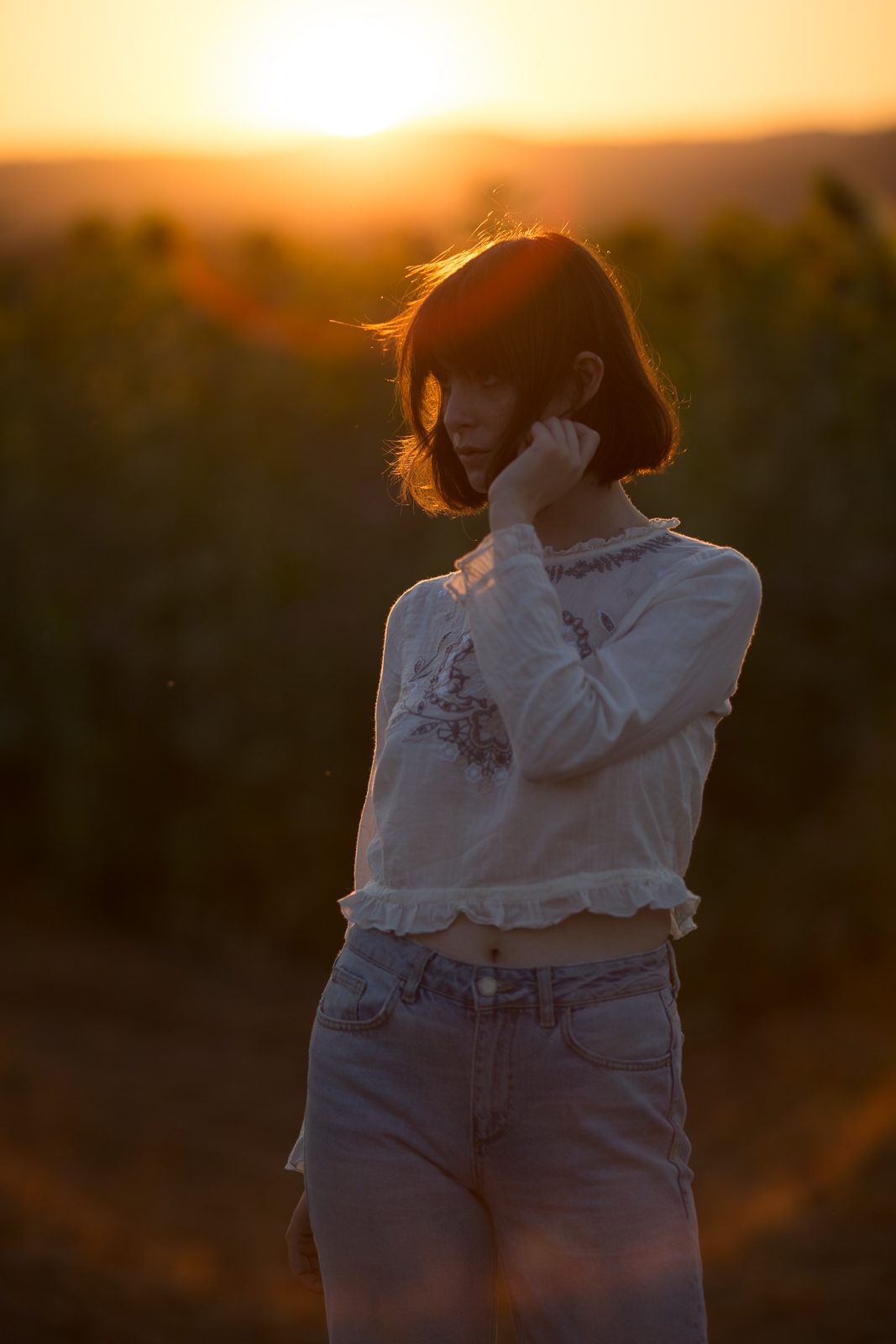 Dafna im Sonnenuntergang