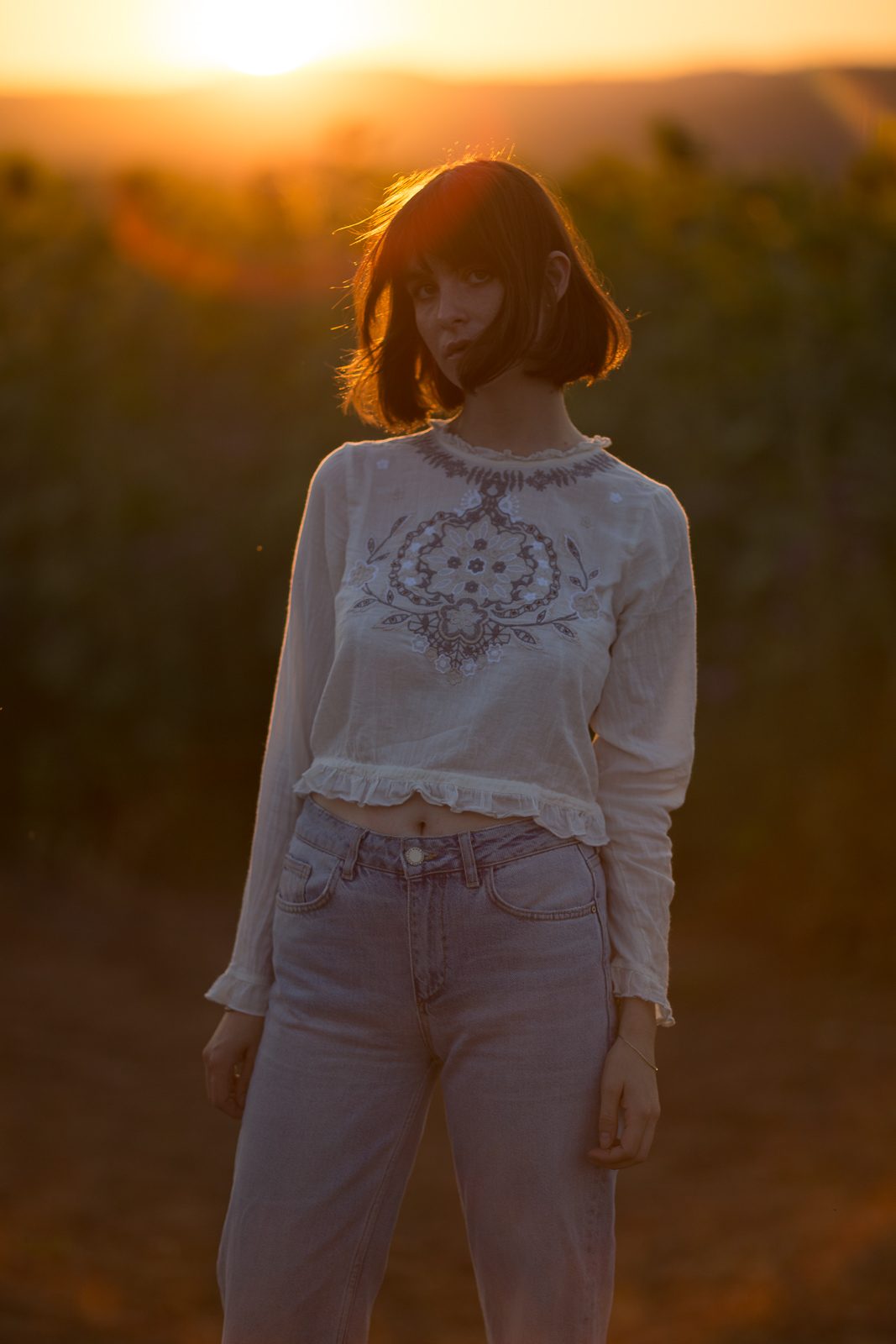 Dafna im Sonnenuntergang